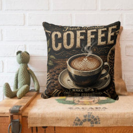 Almofada Fresh Roasted Coffee Rustic Farmhouse