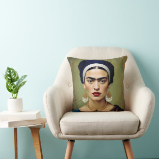 Almofada Frida Kahlo com Travesseiro decorativo de Raios Pé