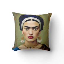 Frida Kahlo com Travesseiro decorativo de Raios Pé