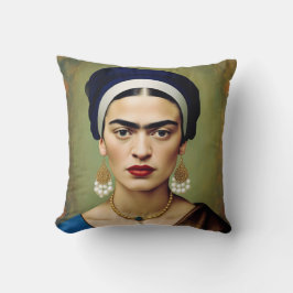 Almofada Frida Kahlo com Travesseiro decorativo de Raios Pé
