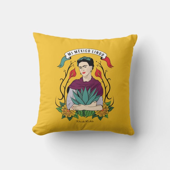 Almofada Frida Kahlo | MI México Lindo (Frente)