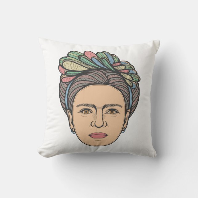 Almofada Frida Kahlo Portrait Art (Frente)