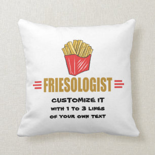 Almofada Fries franceses engraçados