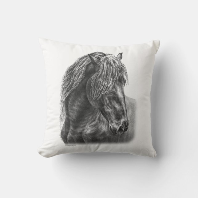 Almofada Frísia Horse Retrait Wavy Mane (Frente)
