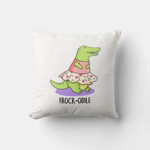 Almofada Frock-odile Funny Crocodile Pun