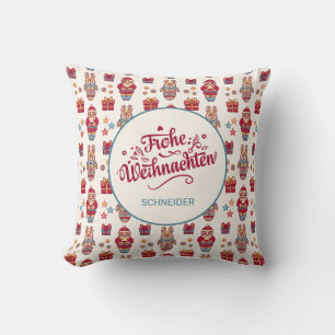 Almofada Frohe Weihnachten Personalizado