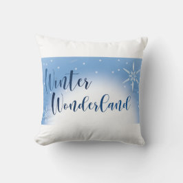 Almofada Frosty Serenity: Winter Wonderland Blue & White