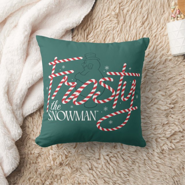 Almofada Frosty the Snowman Candy Cane Logo (Cobertor)