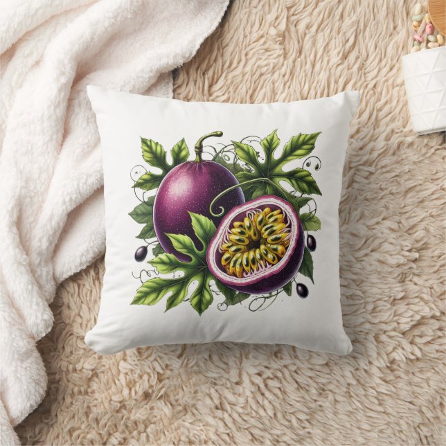 Almofada Fruta de Passiões Tropicais Botânica (Cobertor)