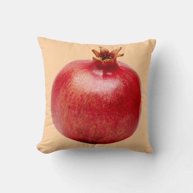 Almofada Fruta de romã totalmente vermelha fresca Arte Comi (Frente)
