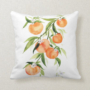 Almofada fruta de verão de cor d'água de pêssego