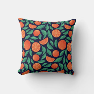 Almofada Fruta Laranja: Vintage Colorida Sem Olhos