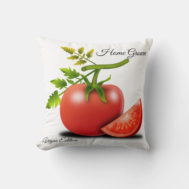 Almofada Fruta vegetal de tomate vermelho (Frente)