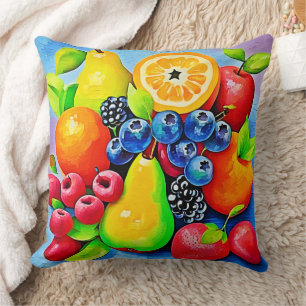 Almofada Fruta vibrante e vida estática