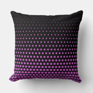 Almofada Fuchsia Bolinhas Moderno Preto