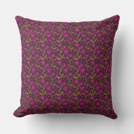 Almofada Fuchsia | Margaridas Dançantes em Aquarela