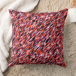 Almofada Fuchsia pink, orange, black and white camo