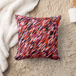 Almofada Fuchsia pink, orange, black and white camo