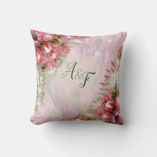 Almofada Fuchsia Protea com Presente de Blush e Casamento D