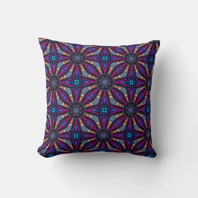 Almofada Fuchsia Stargazer Throw Pillow (Frente)