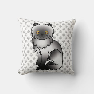 Almofada Fumaça Gato de Cartoon Persa e Pinças