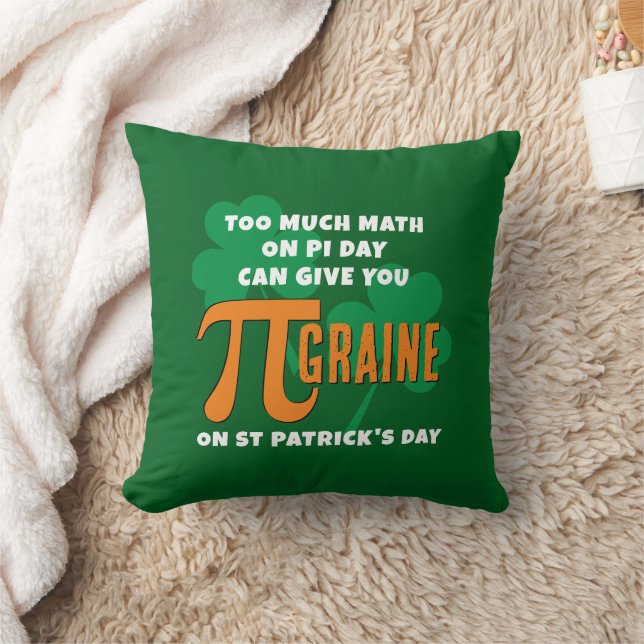 Almofada Fun Too Much Math Pi Day St Patricks Day (Cobertor)