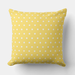 Almofada Fundo Amarelo Brilhante com Padrão de Estrelas Bra