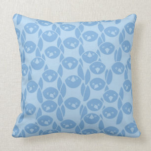 Almofada Fundo azul do teste padrão dos pinguins