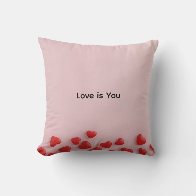 Almofada fundo de borda de coração de valentine com espaço  (Frente)
