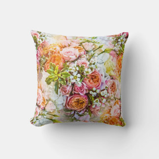 Almofada Fundo de flores de verão, buquês de flores