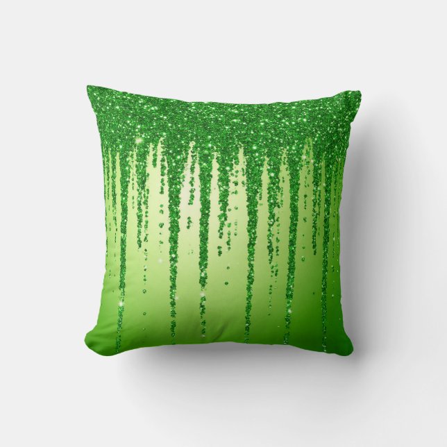 Almofada Fundo de gotejamento com brilho verde (Frente)