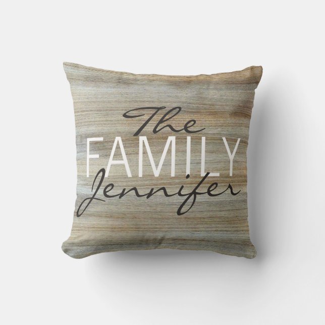 Almofada Fundo de madeira elegante #2 da grão (Frente)