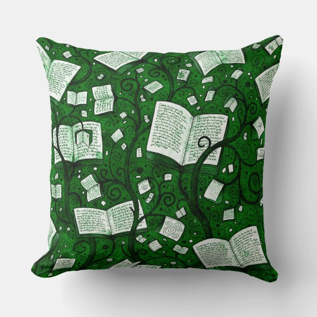 Almofada Fundo dos Livros Verdes (Frente)