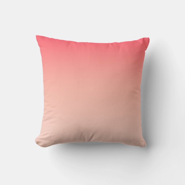Almofada Fundo gradiente rosa e pêssego (Frente)
