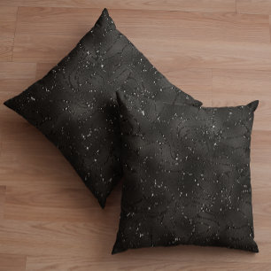 Almofada Fundo monocromático de luxo negro e monocromático