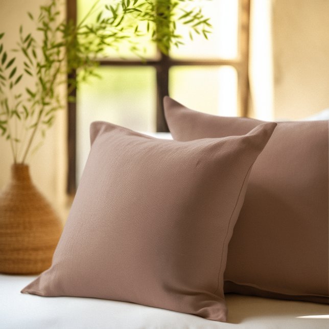 Almofada Fundo Simples Personalizado Mocha Brown (Criador carregado)