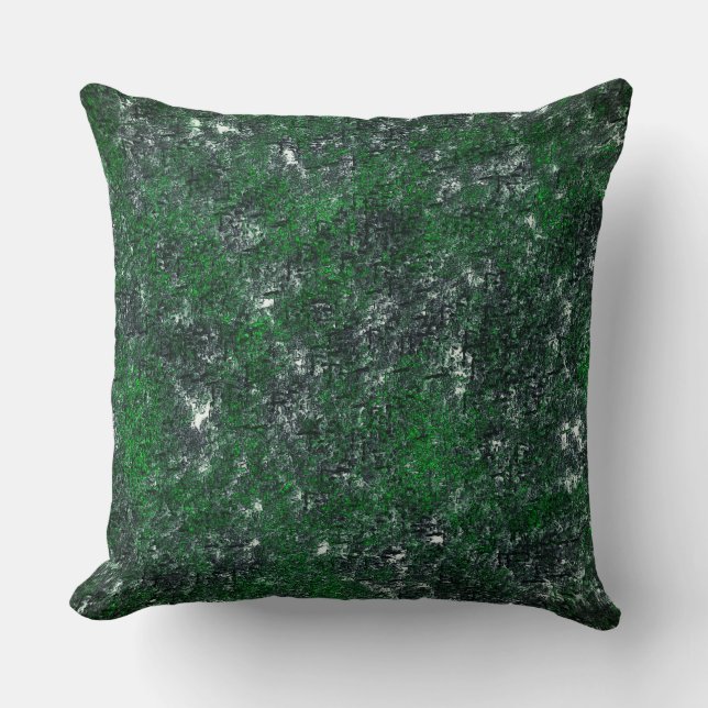 Almofada Fungo verde sobre rocha ou tronco de cinza esbranq (Frente)
