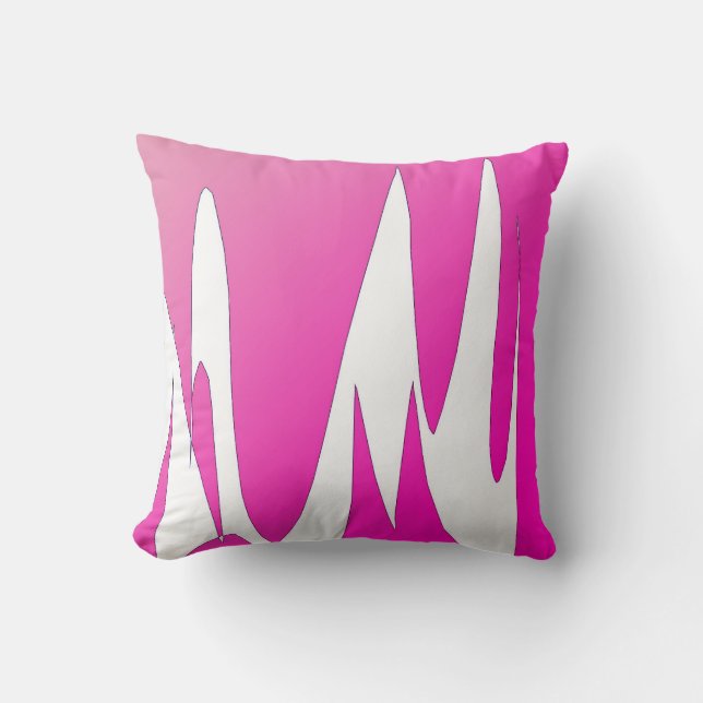 Almofada Funky Abstrato Art Coral White (Frente)