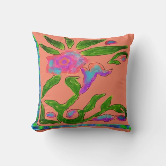 Almofada Funky Abstrato Floral (Frente)