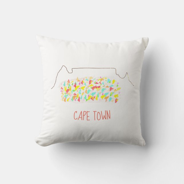 Almofada Funky Cape Town Mesa Montanha Colorida Contour (Frente)