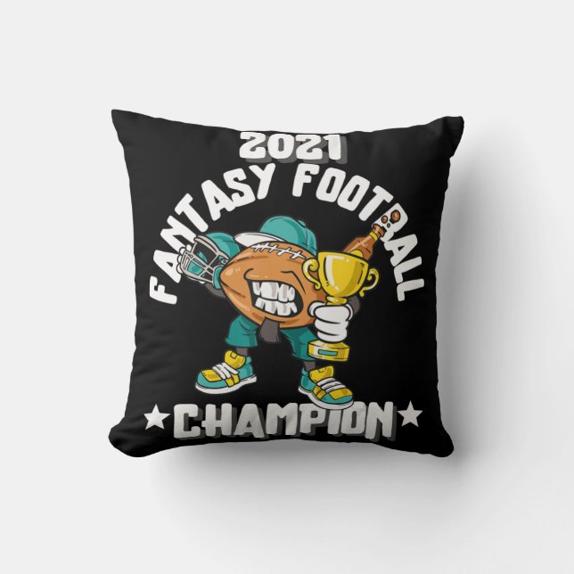 ALMOFADA FUNNY 2021 FANTASY FOTBALL CHAMPION FANTASY LEAGU (Frente)