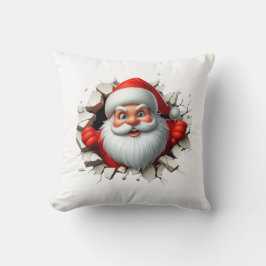 Almofada Funny 3D Santa Claus Christmas Holiday Design