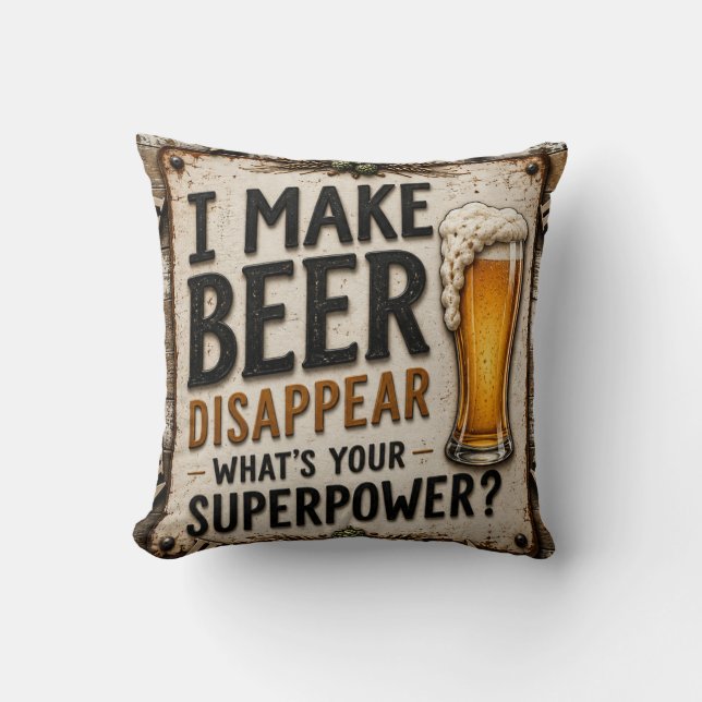 Almofada Funny Beer  (Frente)