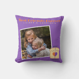 Almofada Funny BFF FOTO COLLAGE Gift Peanutmanteiga Jelly
