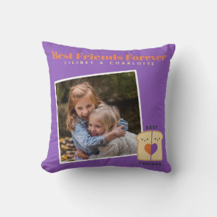 Almofada Funny BFF FOTO COLLAGE Gift Peanutmanteiga Jelly