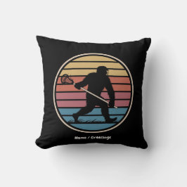 Almofada Funny Bigfoot Sasquatch Lacrosse Vintage Sunset
