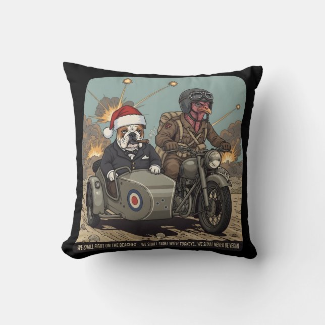 Almofada Funny British themed Christmas (Frente)