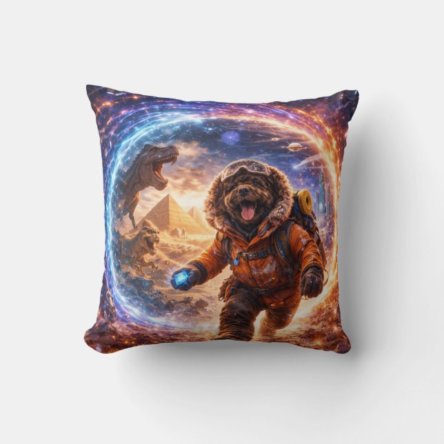 Almofada Funny Cockapoo Gift | Space Dog Cushion (Frente)
