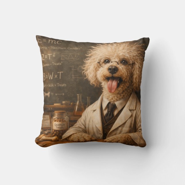 Almofada Funny Cockapoo Scientist Pillow | Dog Cushion (Frente)
