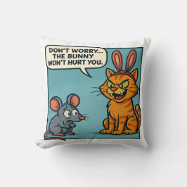 Almofada Funny Comic Cat with Bunny